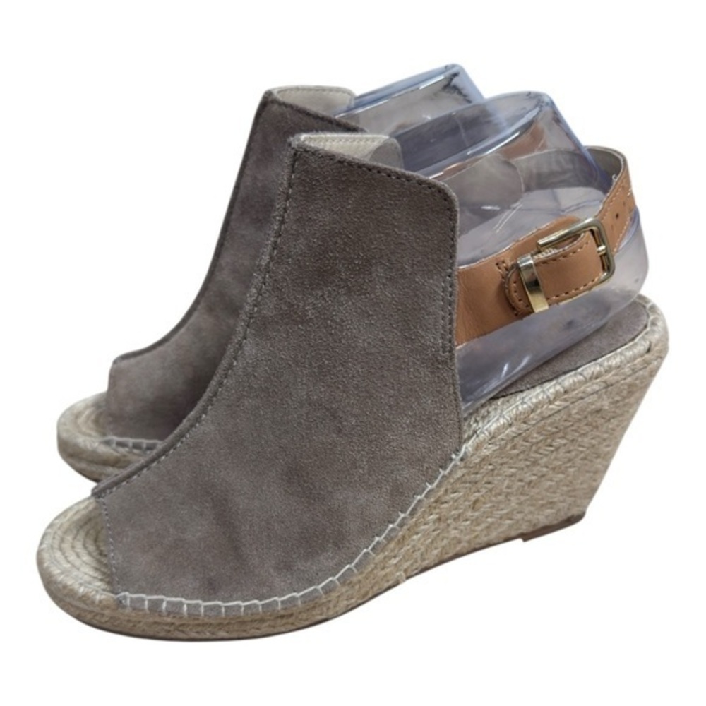Seychelles Charismatic Taupe Suede Espadrille Wedge Sandals Women’s Size 9